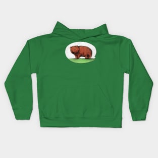 Wombat (Pastel Background Version) Kids Hoodie